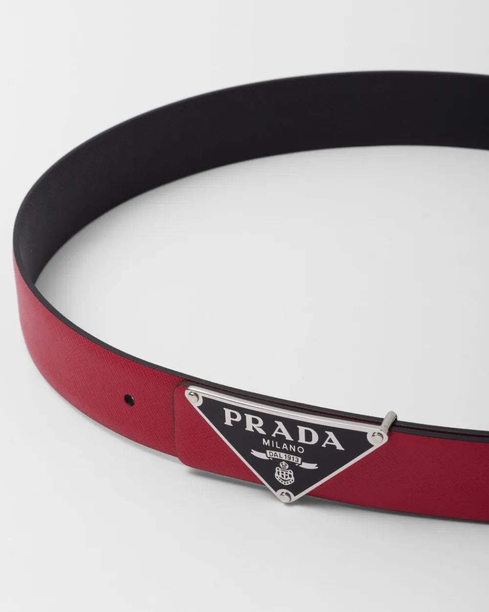 Hombre Prada CINTURONES PERSONALIZADOS^Correa De Cinturón Reversible De Piel Saffiano