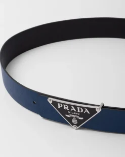 Hombre Prada CINTURONES PERSONALIZADOS^Correa De Cinturón Reversible De Piel Saffiano