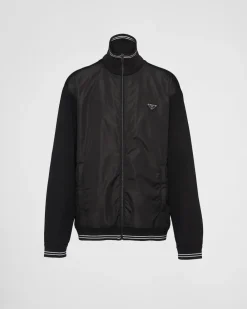 Hombre Prada ROPA DEPORTIVA Y SUDADERAS^Cárdigan De Algodón Con Detalle De Re-nylon