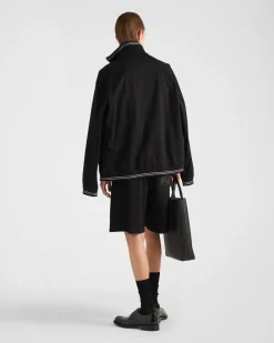 Hombre Prada ROPA DEPORTIVA Y SUDADERAS^Cárdigan De Algodón Con Detalle De Re-nylon
