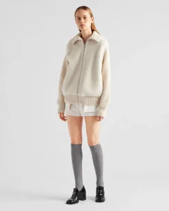 Mujer Prada TEJIDOS DE PUNTO^Cárdigan De Alpaca