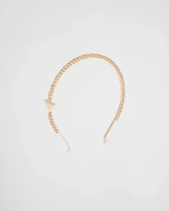 Mujer Prada DIADEMAS Y ACCESORIOS PARA EL PELO^Diadema De Latón Con Adornos