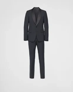 Hombre Prada TRAJES^Esmoquin De Cruzado Simple De Lana Y Mohair