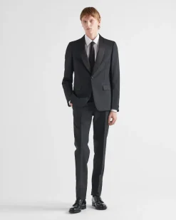 Hombre Prada TRAJES^Esmoquin De Cruzado Simple De Lana Y Mohair