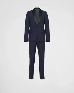 Hombre Prada TRAJES^Esmoquin De Cruzado Simple De Lana Y Mohair
