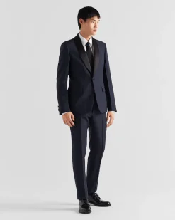 Hombre Prada TRAJES^Esmoquin De Cruzado Simple De Lana Y Mohair