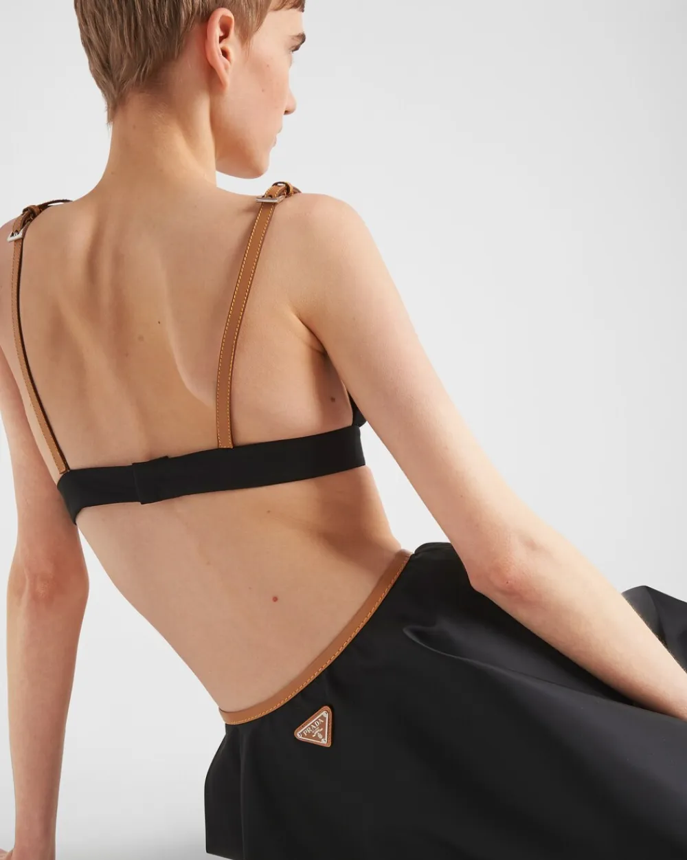 Mujer Prada FALDAS^Falda Con Vuelo De Re-nylon