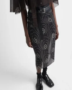 Mujer Prada FALDAS^Falda De Georgette Estampada