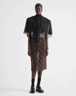 Mujer Prada FALDAS^Falda De Georgette Estampada