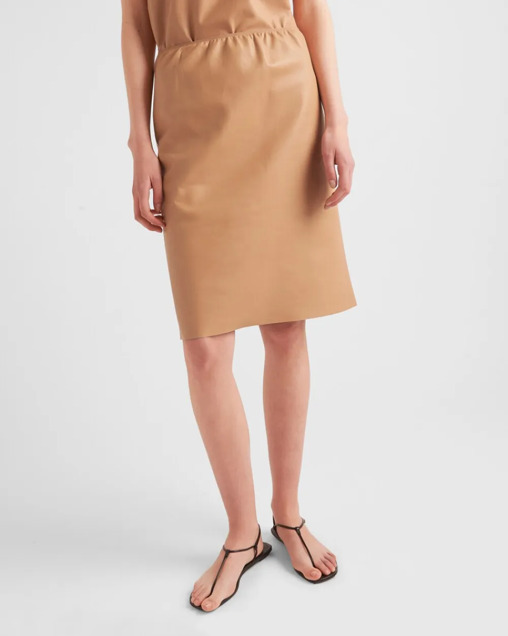 Mujer Prada ROPA DE PIEL^Falda De Napa