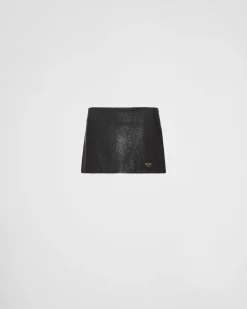 Mujer Prada ROPA DE PIEL^Falda De Napa