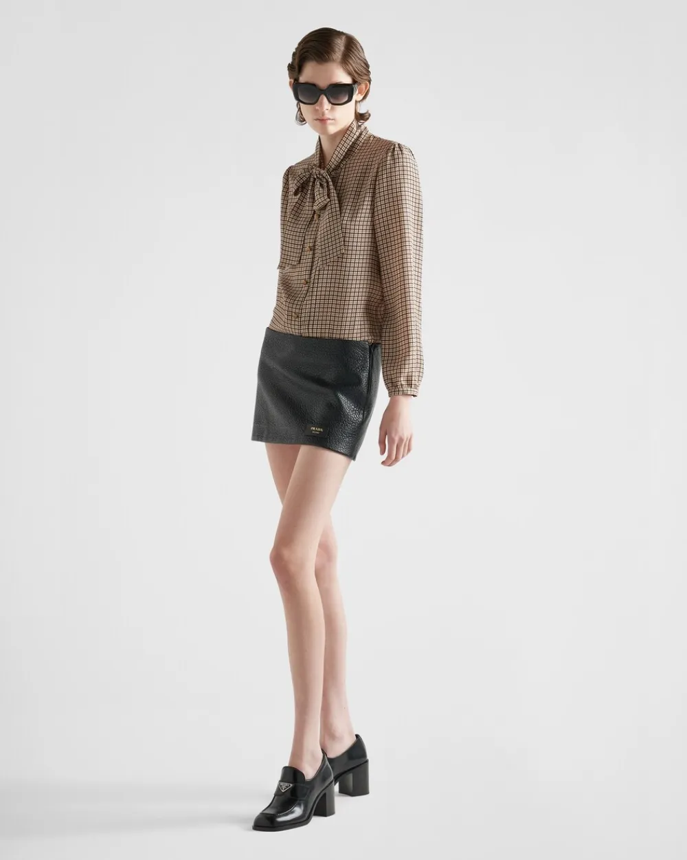 Mujer Prada ROPA DE PIEL^Falda De Napa