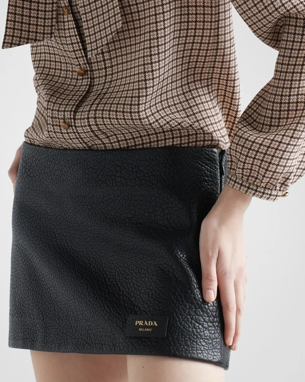 Mujer Prada ROPA DE PIEL^Falda De Napa