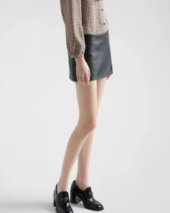 Mujer Prada ROPA DE PIEL^Falda De Napa