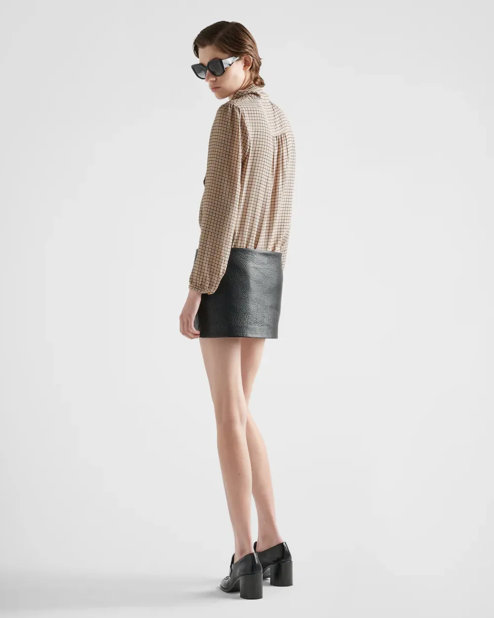 Mujer Prada ROPA DE PIEL^Falda De Napa