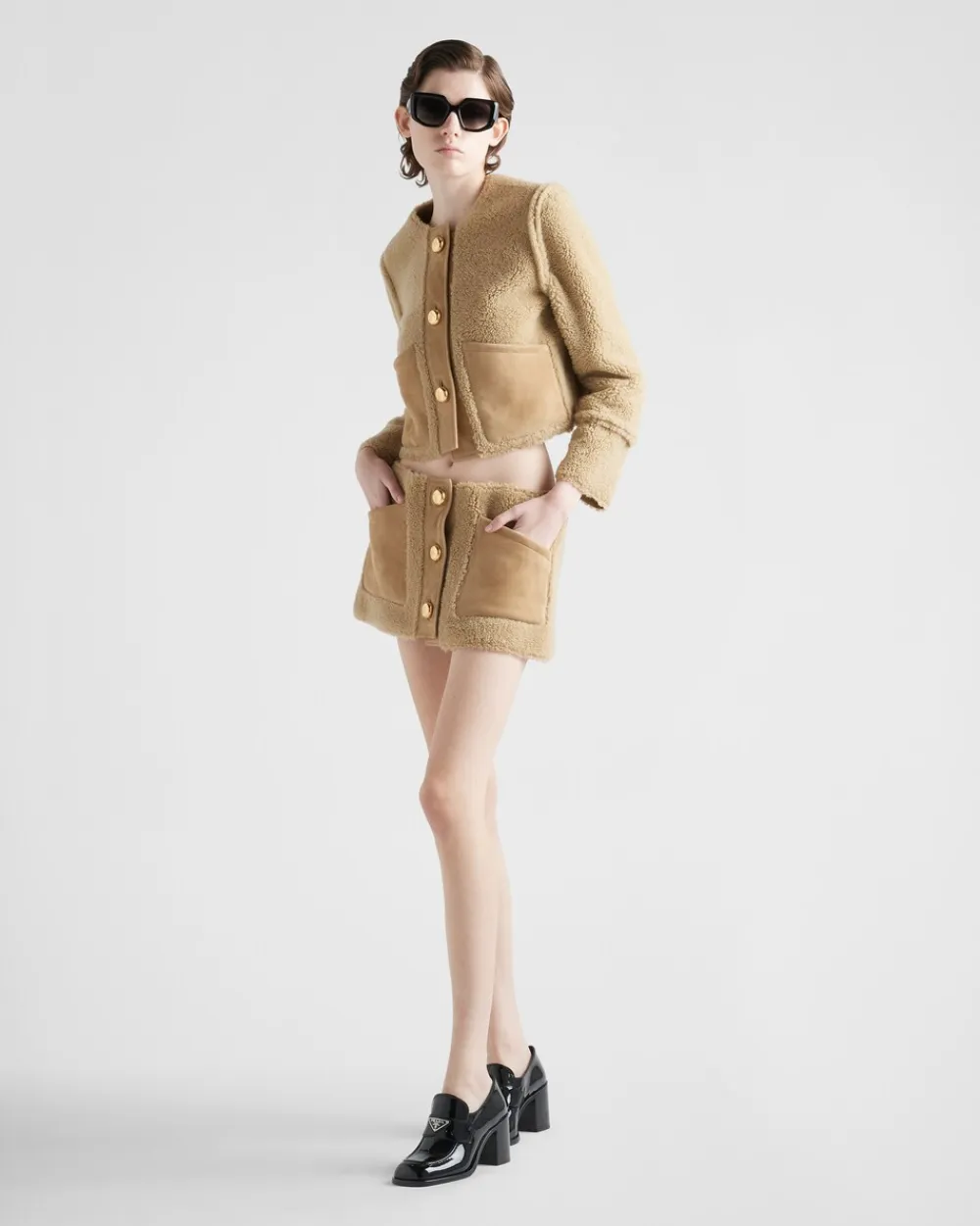 Mujer Prada ROPA DE PIEL^Falda De Piel Vuelta