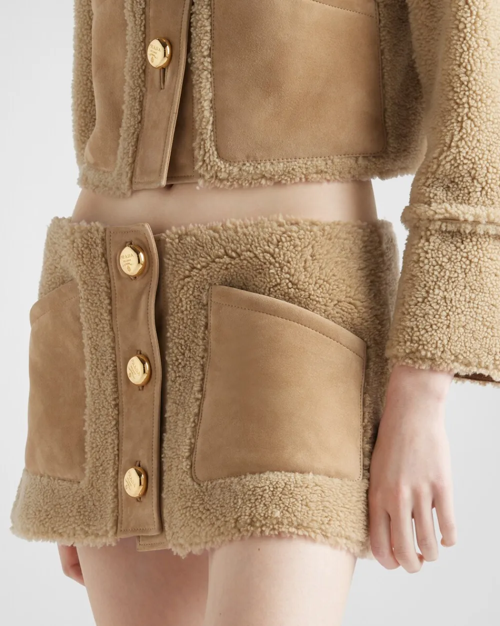 Mujer Prada ROPA DE PIEL^Falda De Piel Vuelta