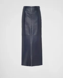 Mujer Prada ROPA DE PIEL^Falda Larga De Napa