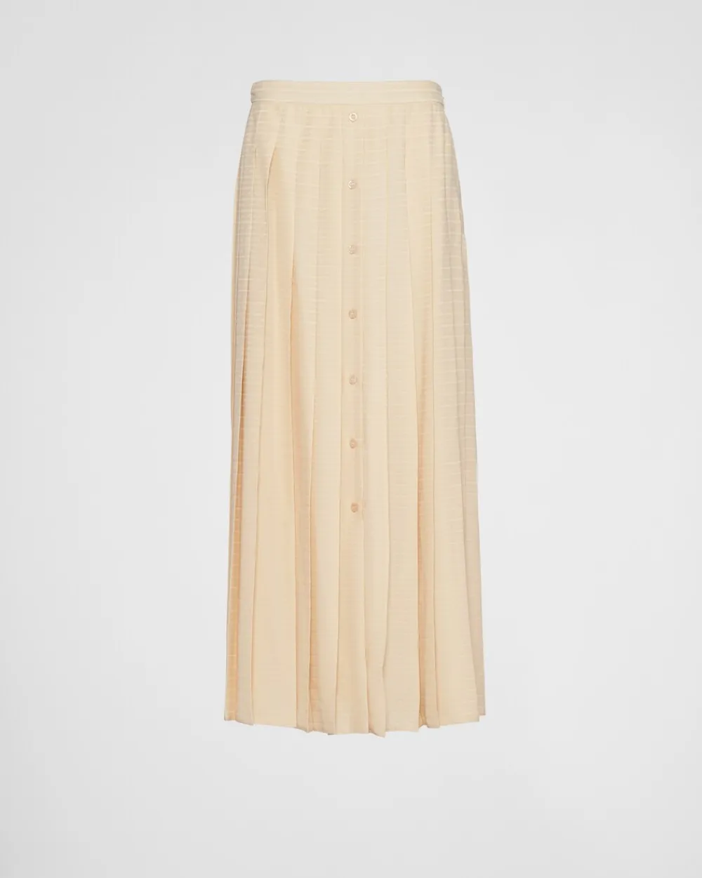 Mujer Prada FALDAS^Falda Midi De Crepé De China Y Jacquard