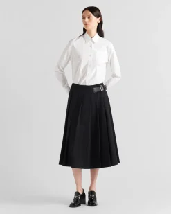 Mujer Prada FALDAS^Falda Midi De Gabardina