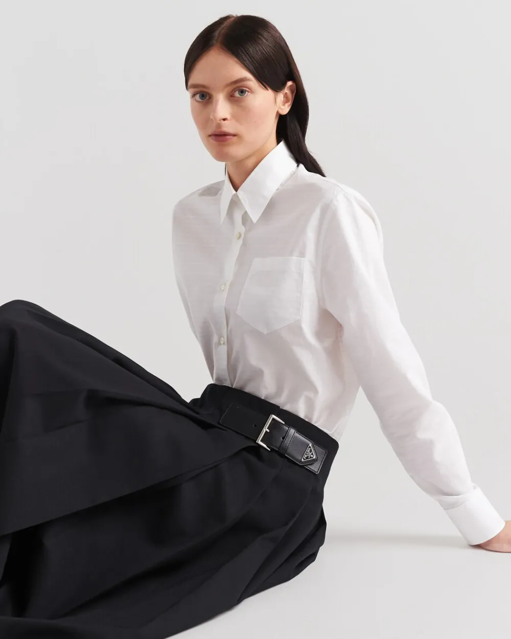 Mujer Prada FALDAS^Falda Midi De Gabardina