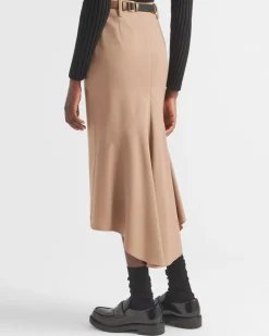 Mujer Prada FALDAS^Falda Midi De Gabardina