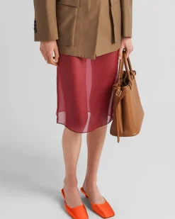 Mujer Prada FALDAS^Falda Midi De Organza