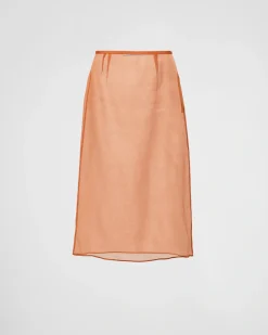 Mujer Prada FALDAS^Falda Midi De Organza