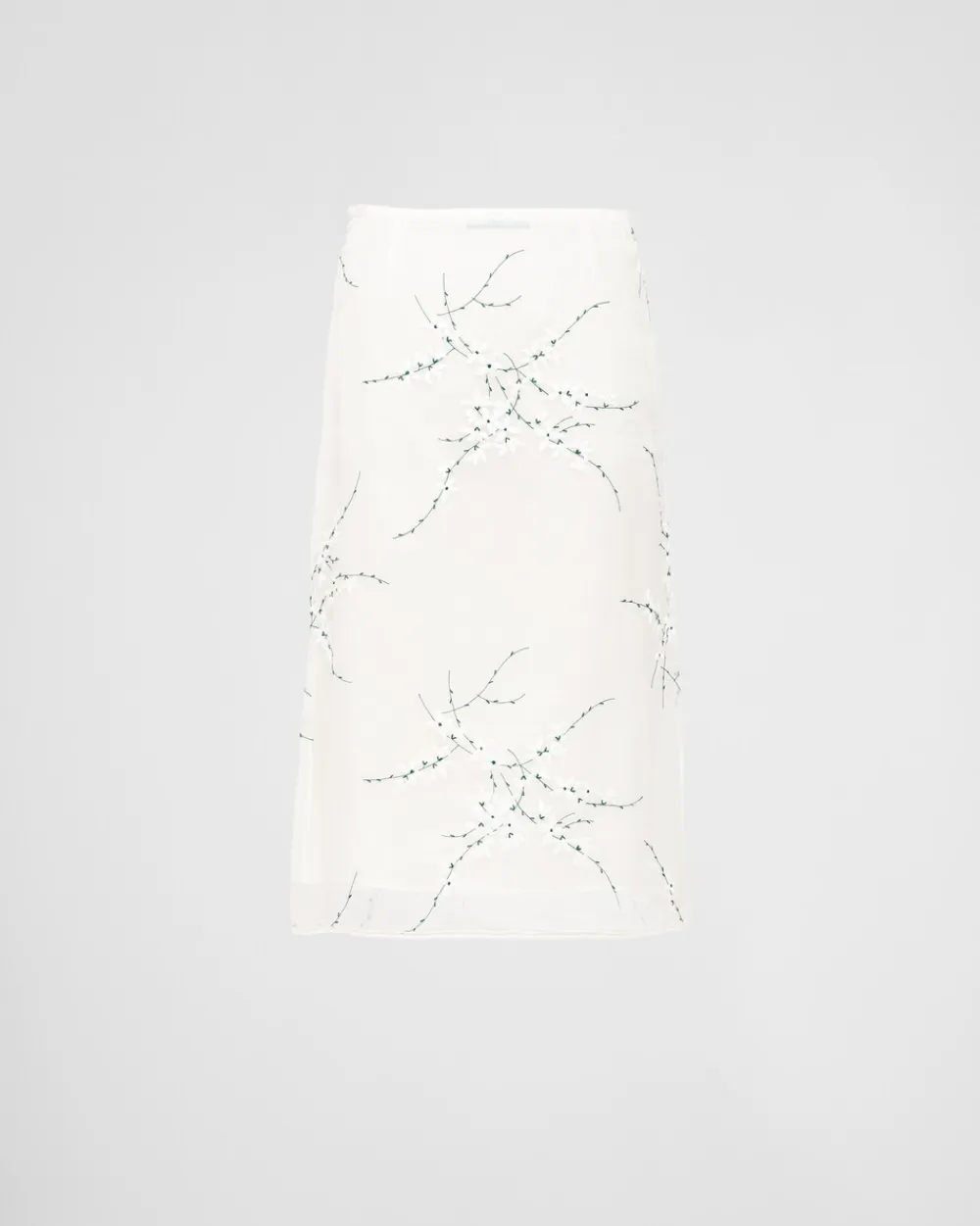 Mujer Prada FALDAS^Falda Midi De Organza Bordada