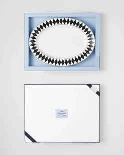 Prada BANDEJAS Y ACCESORIOS DE MESA^Fuente Grande De Porcelana - Checkerboard