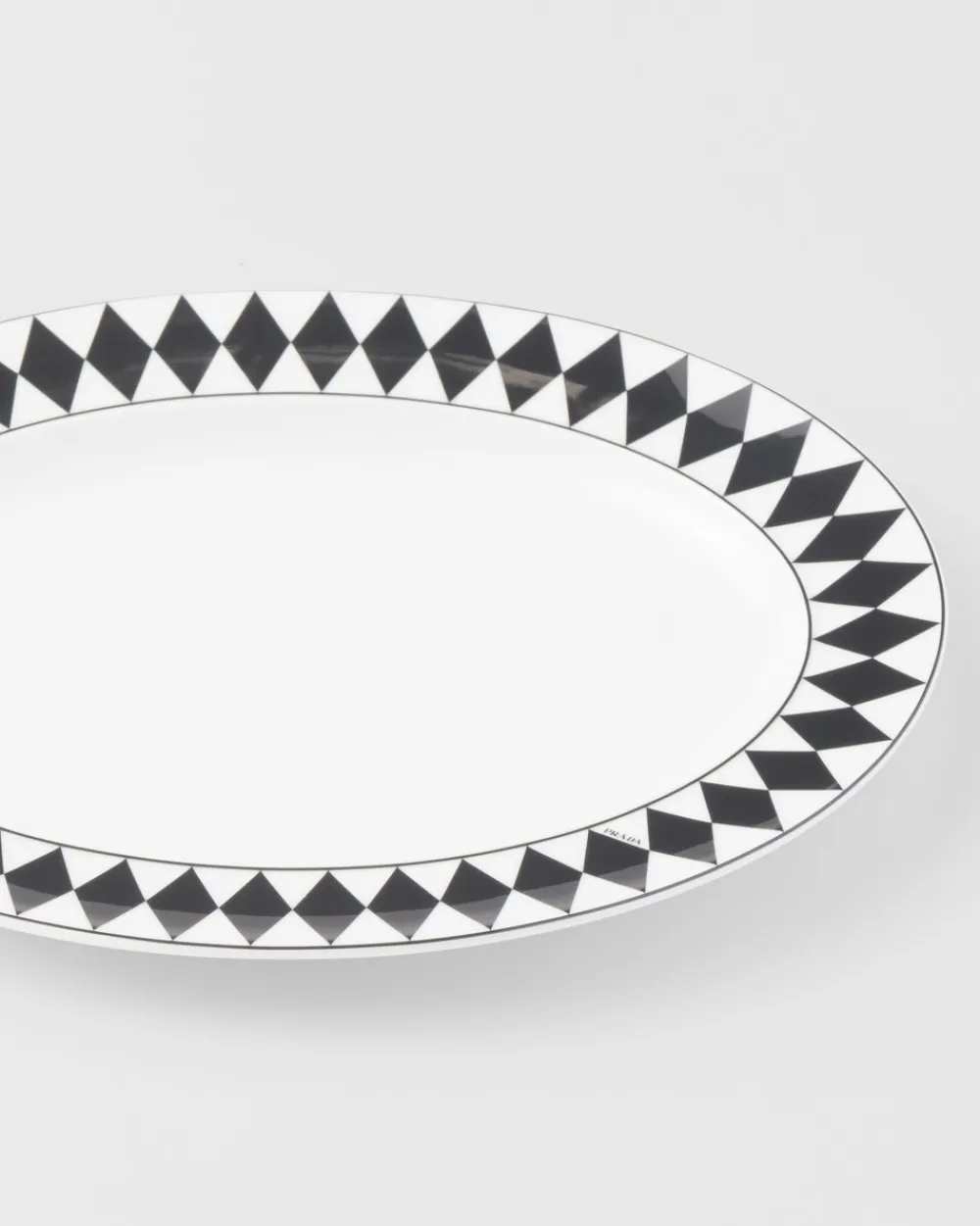 Prada BANDEJAS Y ACCESORIOS DE MESA^Fuente Pequeña De Porcelana - Checkerboard