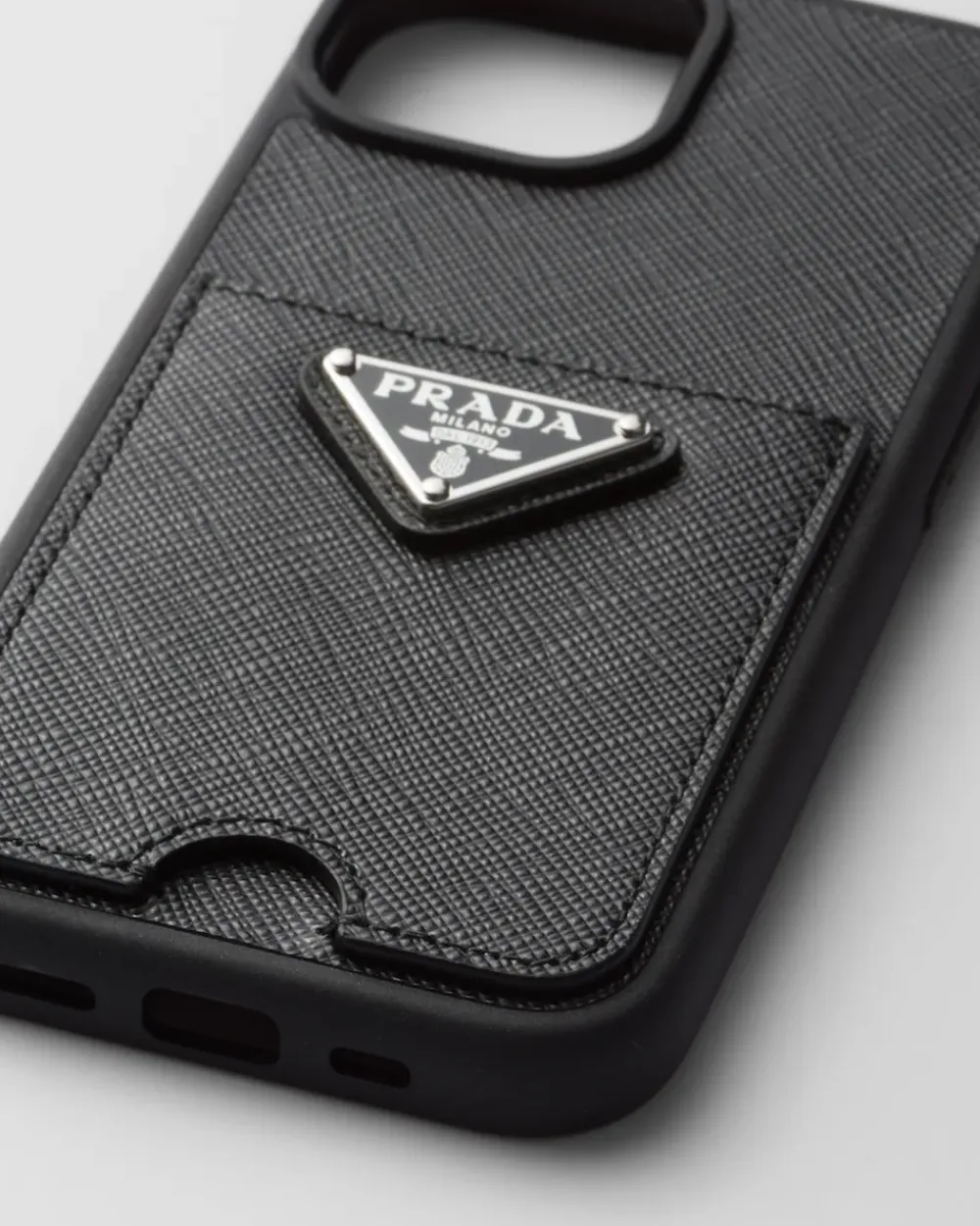 Mujer Prada ACCESORIOS TECNOLÓGICOS Y LLAVEROS^Funda De Piel Saffiano Para Iphone 15