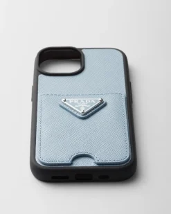 Mujer Prada ACCESORIOS TECNOLÓGICOS Y LLAVEROS^Funda De Piel Saffiano Para Iphone&nbsp;15
