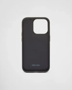 Hombre Prada ACCESORIOS TECNOLÓGICOS Y LLAVEROS^Funda Para Iphone&nbsp;14&nbsp;Pro De Piel Saffiano