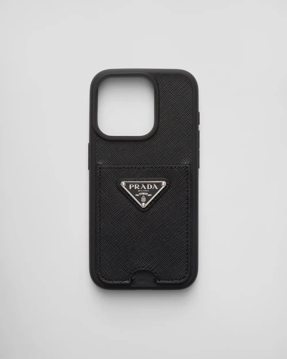 Mujer Prada ACCESORIOS TECNOLÓGICOS Y LLAVEROS^Funda Para Iphone 15 Pro De Piel Saffiano