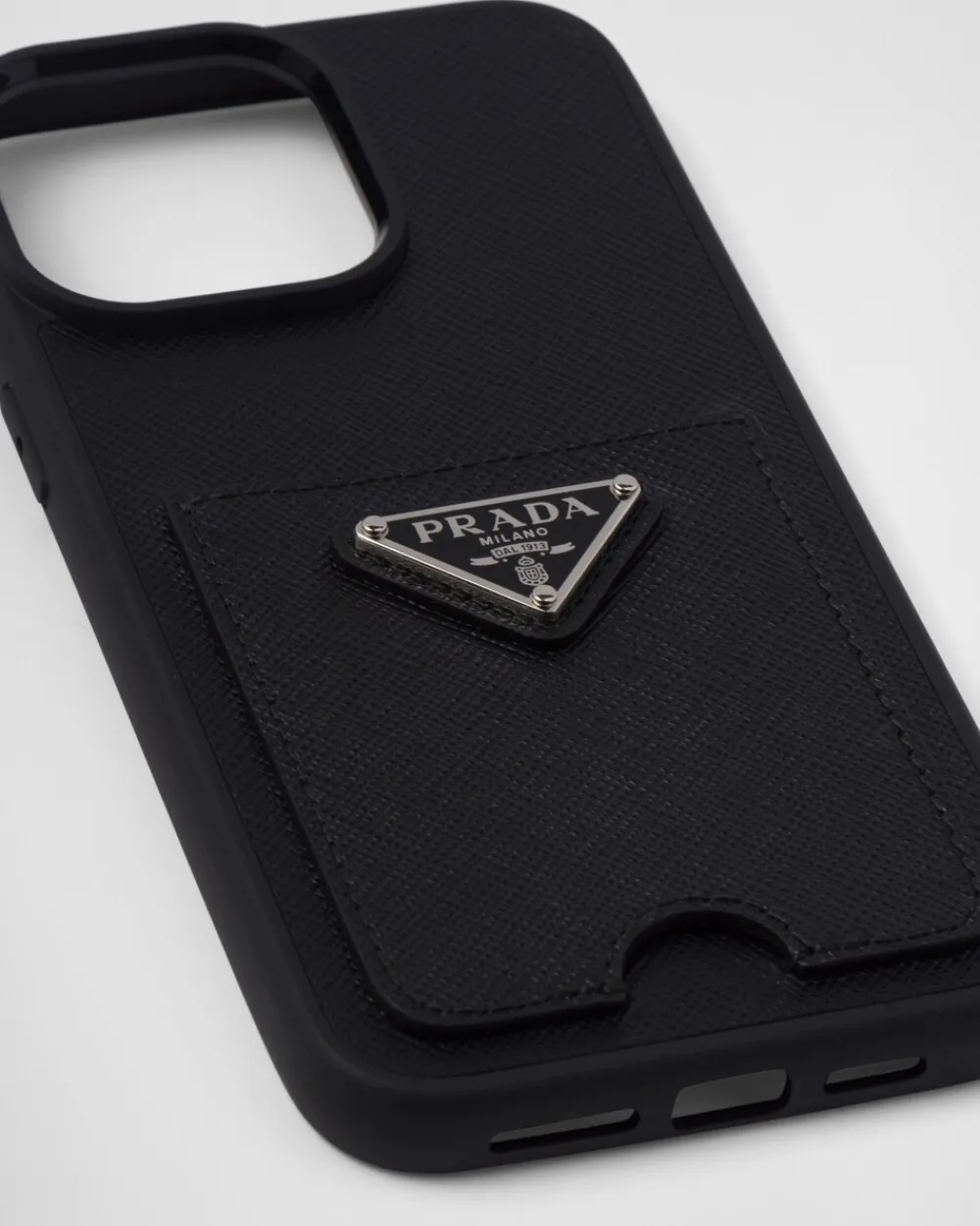 Mujer Prada ACCESORIOS TECNOLÓGICOS Y LLAVEROS^Funda Para Iphone 14 Pro Max De Piel Saffiano