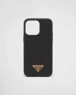 Mujer Prada ACCESORIOS TECNOLÓGICOS Y LLAVEROS^Funda Para Iphone&nbsp;14&nbsp;Pro&nbsp;Max De Piel Saffiano