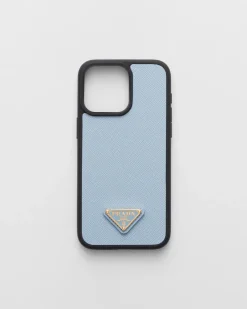 Mujer Prada ACCESORIOS TECNOLÓGICOS Y LLAVEROS^Funda Para Iphone 15 Pro Max De Piel Saffiano