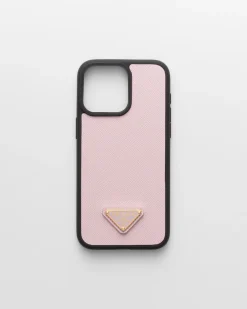 Mujer Prada ACCESORIOS TECNOLÓGICOS Y LLAVEROS^Funda Para Iphone 15 Pro Max De Piel Saffiano