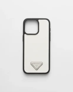 Hombre Prada ACCESORIOS TECNOLÓGICOS Y LLAVEROS^Funda Para Iphone&nbsp;15&nbsp;Pro&nbsp;Max De Piel Saffiano
