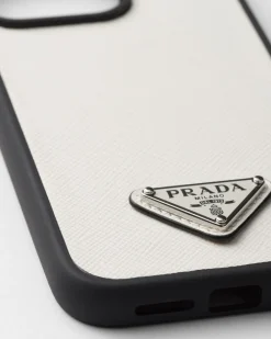 Hombre Prada ACCESORIOS TECNOLÓGICOS Y LLAVEROS^Funda Para Iphone&nbsp;15&nbsp;Pro&nbsp;Max De Piel Saffiano