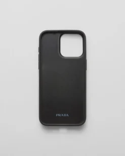 Hombre Prada ACCESORIOS TECNOLÓGICOS Y LLAVEROS^Funda Para Iphone&nbsp;15&nbsp;Pro&nbsp;Max De Piel Saffiano