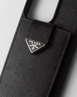 Hombre Prada ACCESORIOS TECNOLÓGICOS Y LLAVEROS^Funda Para Iphone&nbsp;15&nbsp;Pro&nbsp;Max De Piel Saffiano