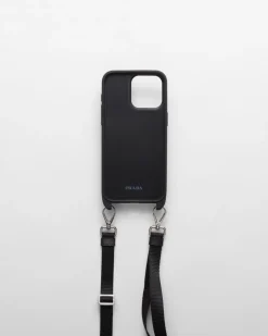 Hombre Prada ACCESORIOS TECNOLÓGICOS Y LLAVEROS^Funda Para Iphone&nbsp;15&nbsp;Pro&nbsp;Max De Piel Saffiano