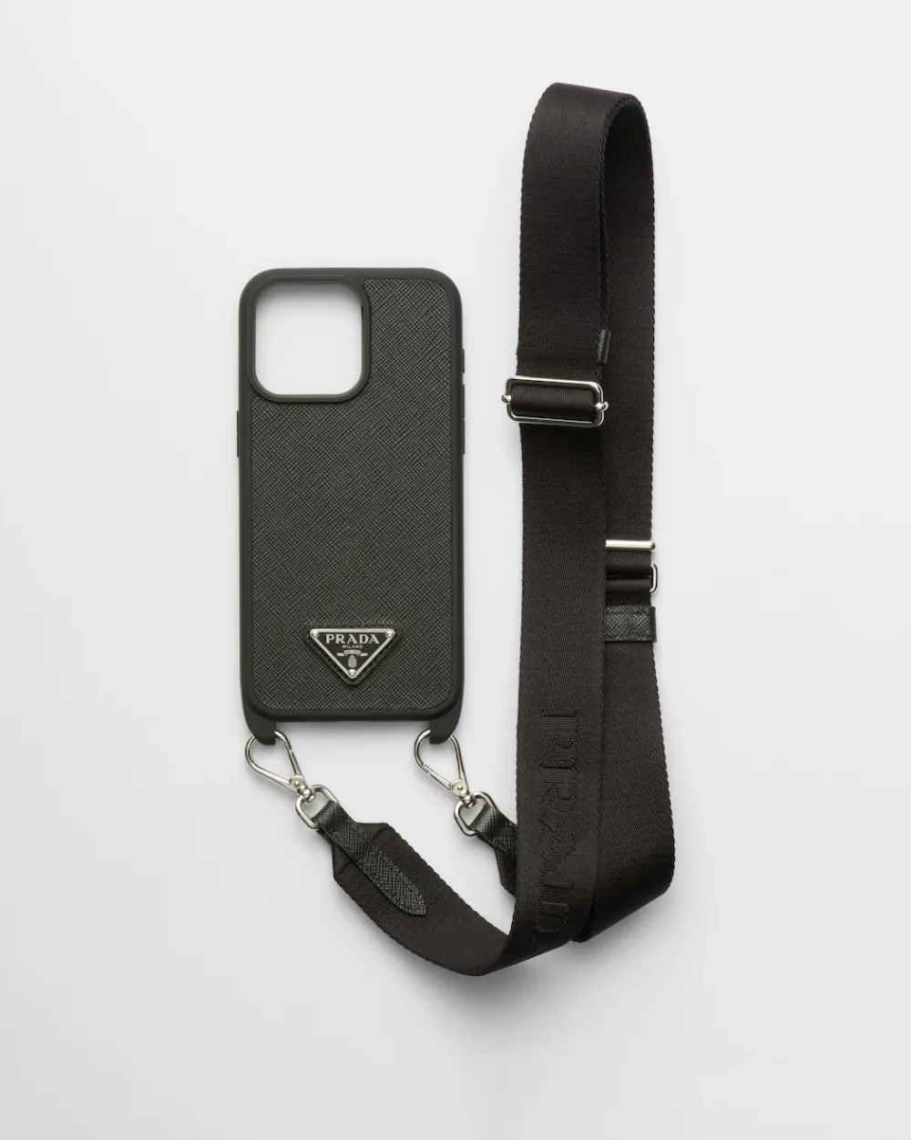 Mujer Prada ACCESORIOS TECNOLÓGICOS Y LLAVEROS^Funda Para Iphone 15 Pro Max De Piel Saffiano
