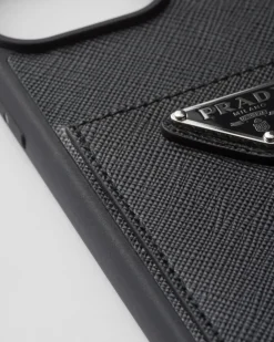 Mujer Prada ACCESORIOS TECNOLÓGICOS Y LLAVEROS^Funda Para Iphone&nbsp;15&nbsp;Pro&nbsp;Max De Piel Saffiano