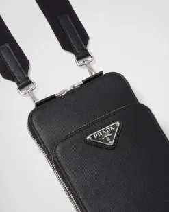 Hombre Prada ACCESORIOS TECNOLÓGICOS Y LLAVEROS^Funda Para Smartphone De Piel Saffiano