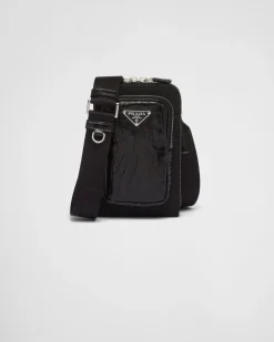 Hombre Prada ACCESORIOS TECNOLÓGICOS Y LLAVEROS^Funda Para Smartphone De Re-nylon Y Piel De Cocodrilo