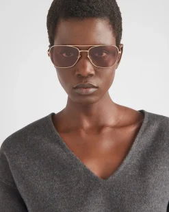 Mujer Prada GAFAS DE SOL^Gafas De Sol Con Logo Triangular