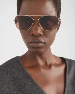 Mujer Prada GAFAS DE SOL^Gafas De Sol Con Logo Triangular